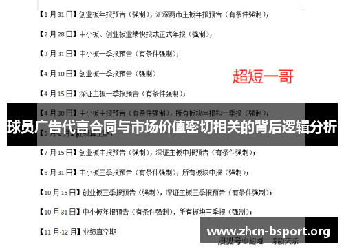 球员广告代言合同与市场价值密切相关的背后逻辑分析